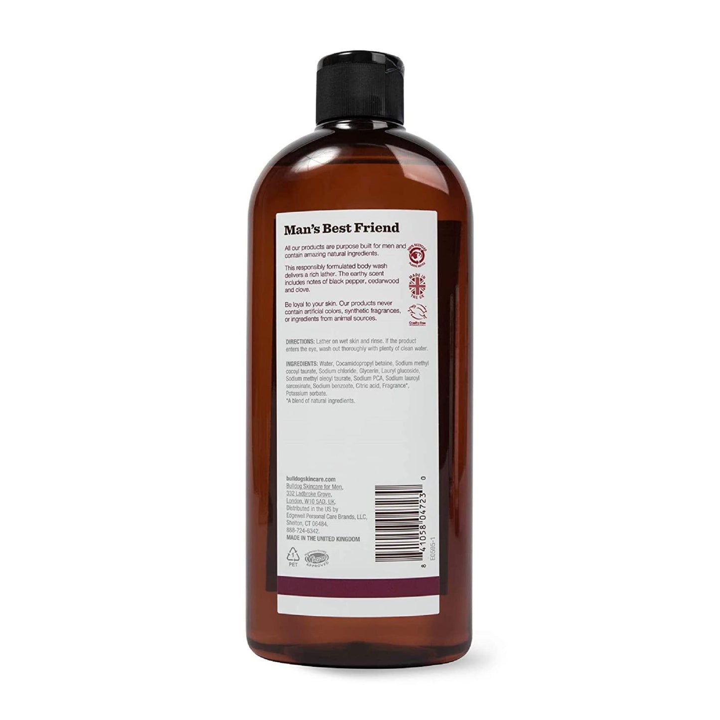 Bulldog Mens Skincare and Grooming Body Wash Black Pepper, 16.9 fl Oz Vetiver Beauty & Personal Care Bulldog Skincare for Men