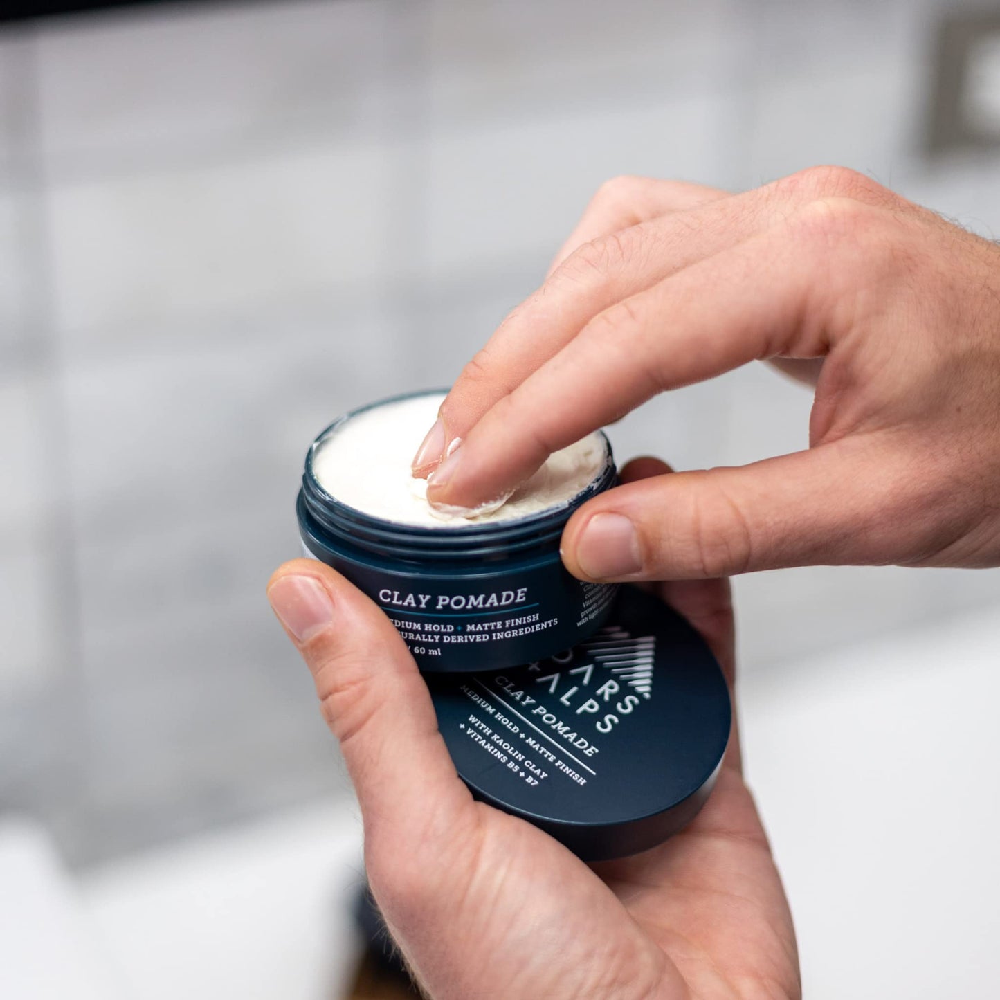 Oars + Alps Clay Hair Pomade for Men with Biotin, Kaolin Oil, Bentonite Clay, Jojoba Oil, Vitamin B7 & B5, Promotes Hair Growth, Medium Hold, Matte Beauty & Personal Care Oars + Alps