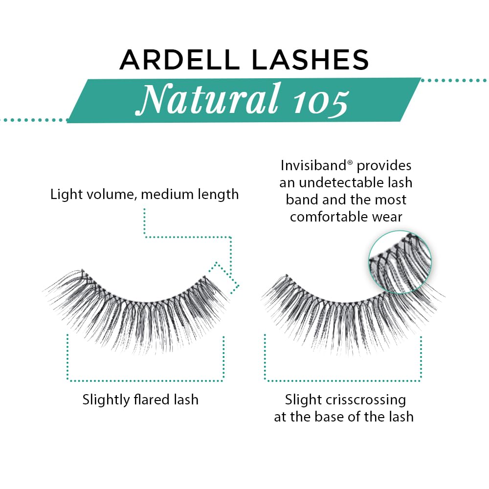 Natural 105 Black - 6 Pairs pack Beauty & Personal Care Ardell