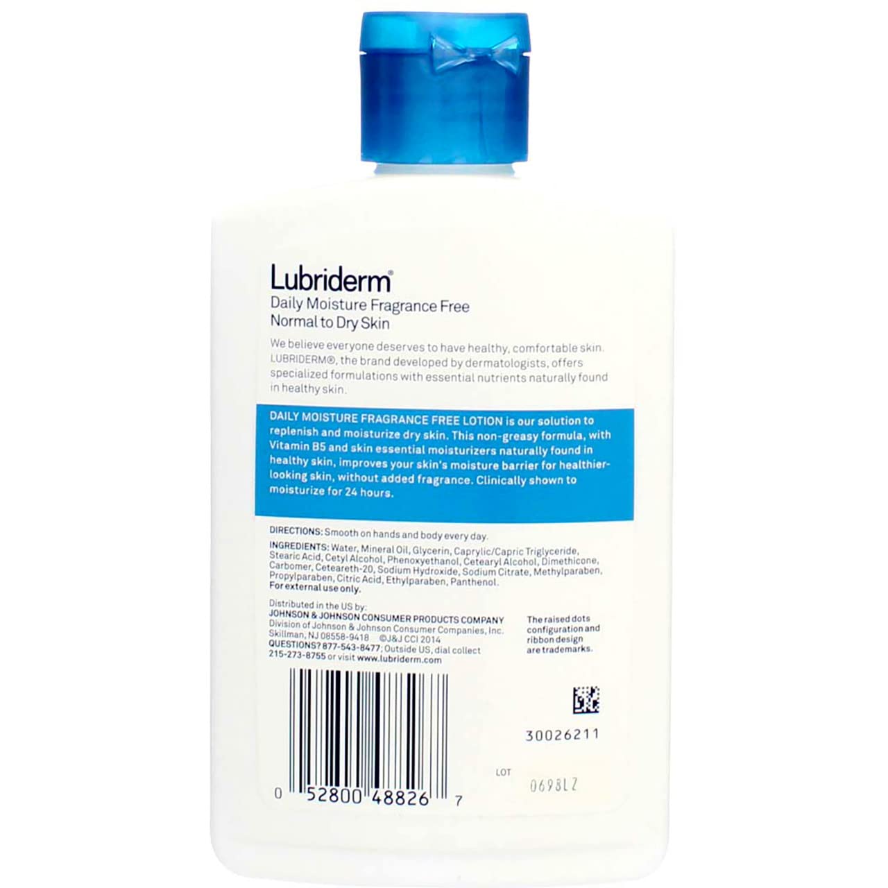 Lubriderm Lot Ff Size 6z Lubriderm Daily Moisture Lotion For Normal To Dry Skin Fragrance Free Beauty & Personal Care Lubriderm