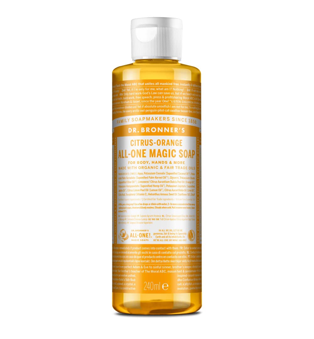 Dr. Bronner Liquid Soap, Lemon/Orange - 240 ml Beauty & Personal Care Dr. Bronner's