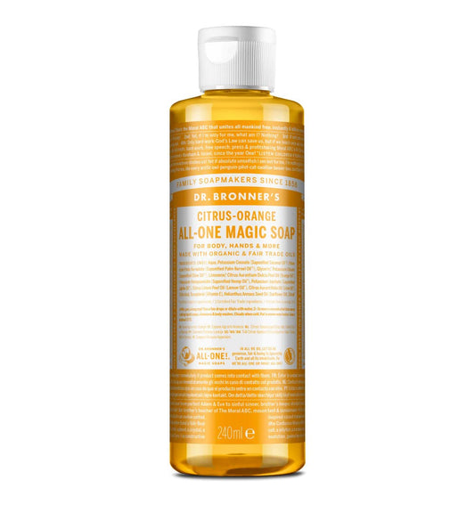 Dr. Bronner Liquid Soap, Lemon/Orange - 240 ml Beauty & Personal Care Dr. Bronner's