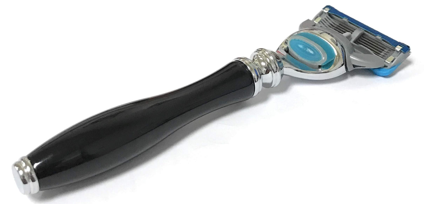 G.B.S Men's Shaving Razor, Sleek Style Handle Compatible With 5 Blade Razor Blades, Black Beauty and Personal Care G.B.S