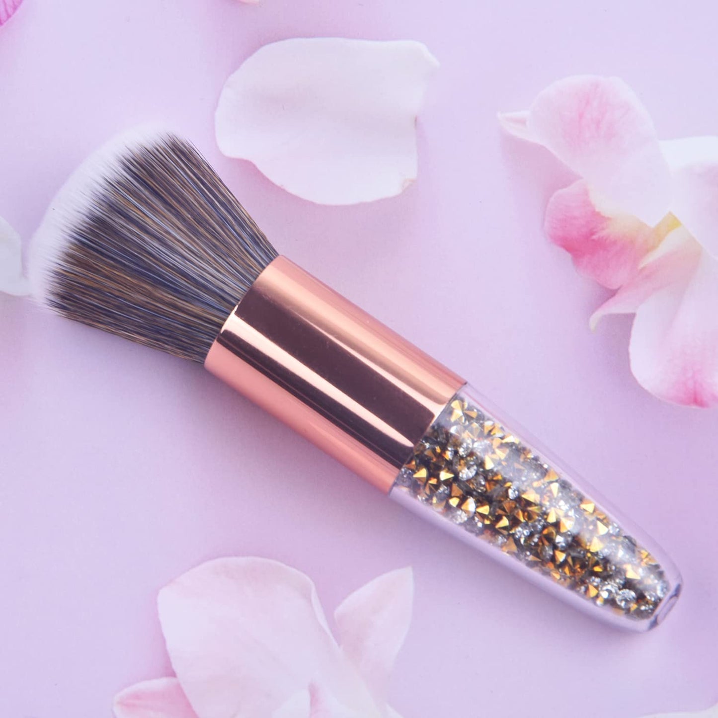 Ycyan Nail Art Dust Powder Remover Brush Rhinestone Handle Nail Art Dust Cleaner Brush Professional Nail Art Tool for Acrylic Gel Nails Beauty & Personal Care Ycyan