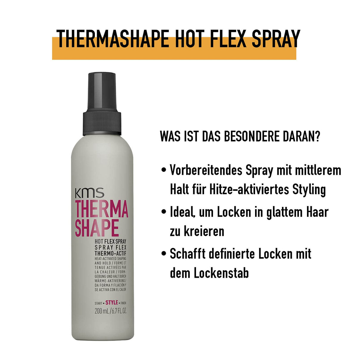 KMS THERMASHAPE Hot Flex Heat Styling Spray, 6.7 oz Beauty & Personal Care KMS