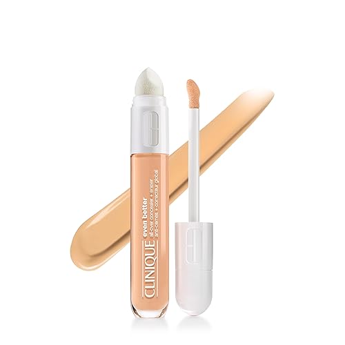 Clinique Even Better All-Over Full Coverage Concealer + Eraser Makeup For Dark Undereye Circles | With Hyaluronic Acid + Caffeine | Hydrating Beauty & Personal Care Clinique