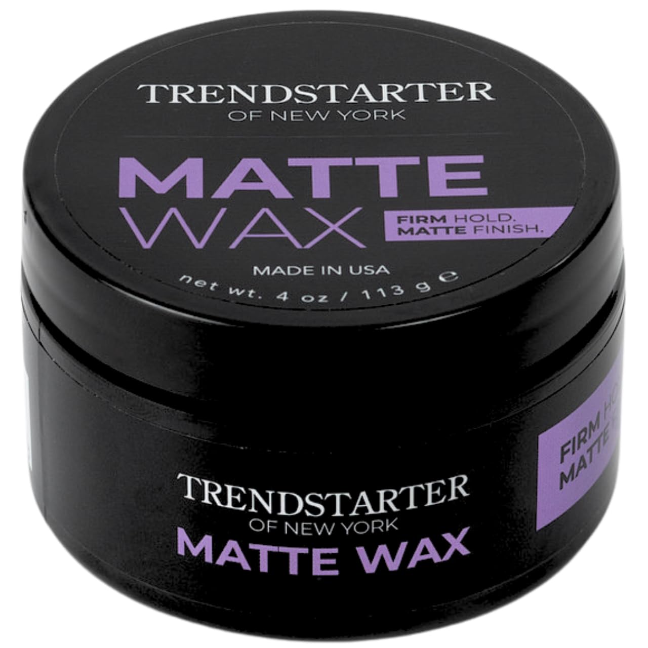 TRENDSTARTER - MATTE WAX (4oz) - Firm Hold - Matte Finish - Water Based All-Day Hold Hair Styling Pomade - Flake-Free Styling Wax for All Hair Types Beauty & Personal Care TRENDSTARTER