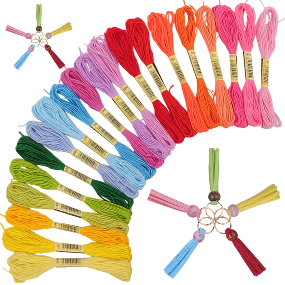 30 PCS Hair Accessories Set - 20 Colorful Hair String Threads, 10 Acrylic Leaf Charms for African Braids, Perfect for Black Women and Girls Beauty & Personal Care N\A