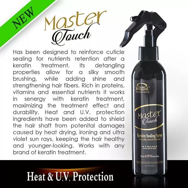 Kerarganic Master Touch Keratin Sealing Spray (8oz/236ml) - Designed to Reinforce Cuticle Sealing for Nutrient Retention after a Keratin Treatment Beauty & Personal Care KERARGANIC