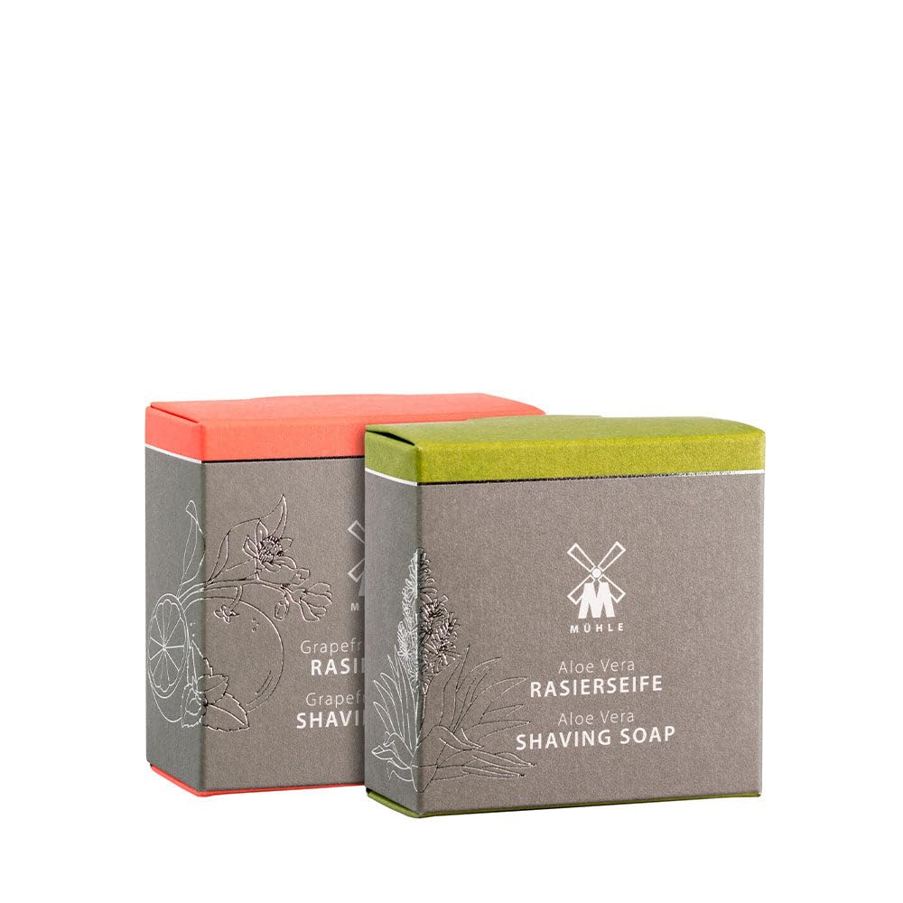 MÜHLE SHAVING CARE Shaving Soap Duo with the Mühle shaving soaps, Aloe Vera and Grapefruit/Mint Beauty and Personal Care MÜHLE