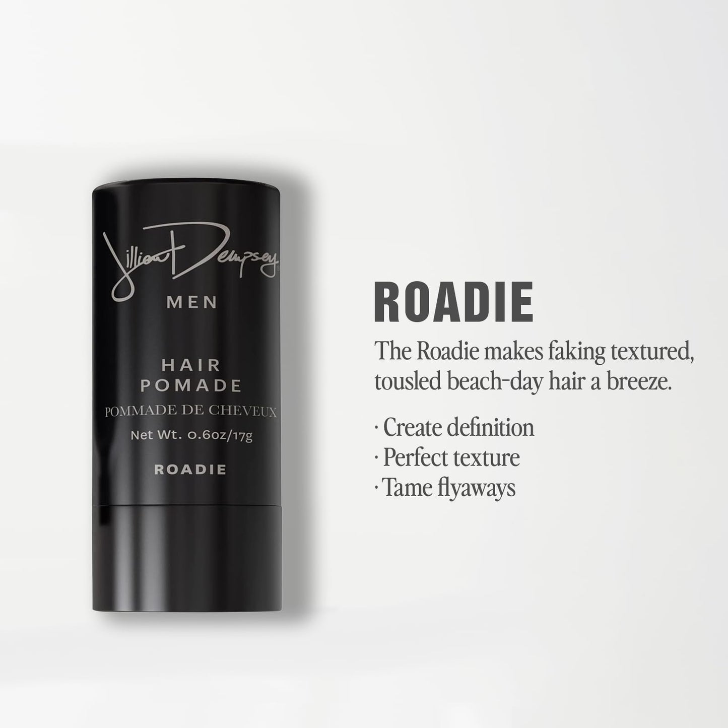 Jillian Dempsey Roadie Hair Pomade: Medium Hold Styling Stick, Pomade for Flexible, Tousled, and Texture Hair I Vegan, Clean Beauty Beauty & Personal Care Jillian Dempsey