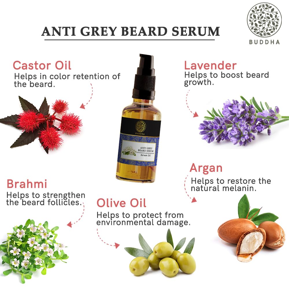 Buddha Natural Grey Beard Oil Serum - (2x25ml) Beauty and Personal Care Buddha Natural