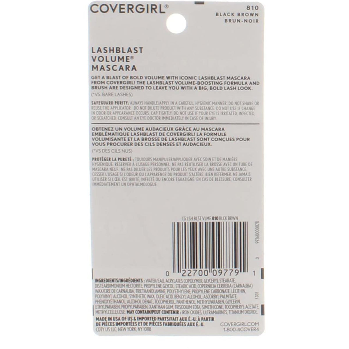 CoverGirl LashBlast Volume Mascara, Black Brown [810], 0.44 oz Beauty & Personal Care COVERGIRL