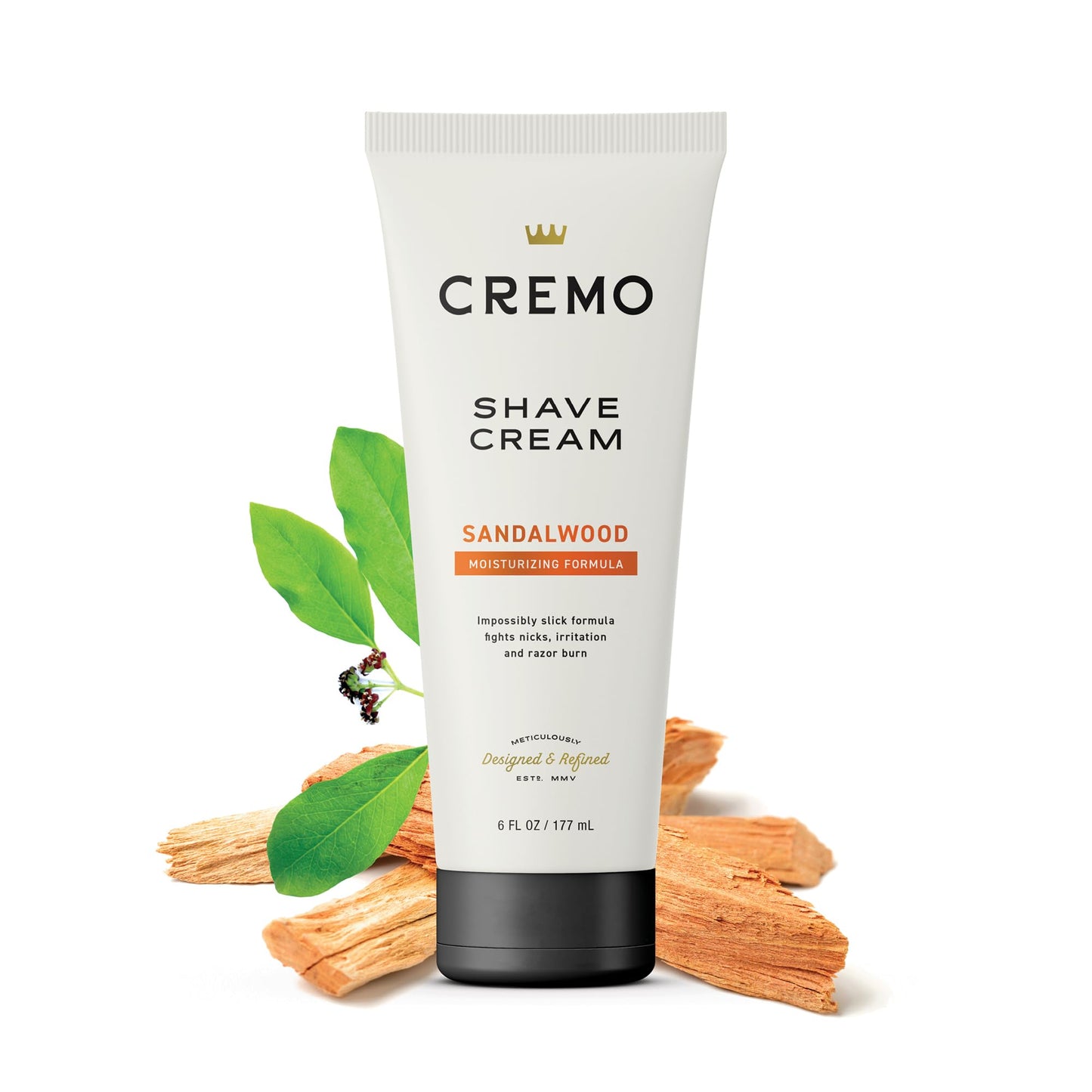 Cremo Barber Grade Sandalwood Shave Cream, Astonishingly Superior Ultra-Slick Shaving Cream Fights Nicks, Cuts And Razor Burn, 6 Fl Oz (2 Pack) Beauty and Personal Care Cremo
