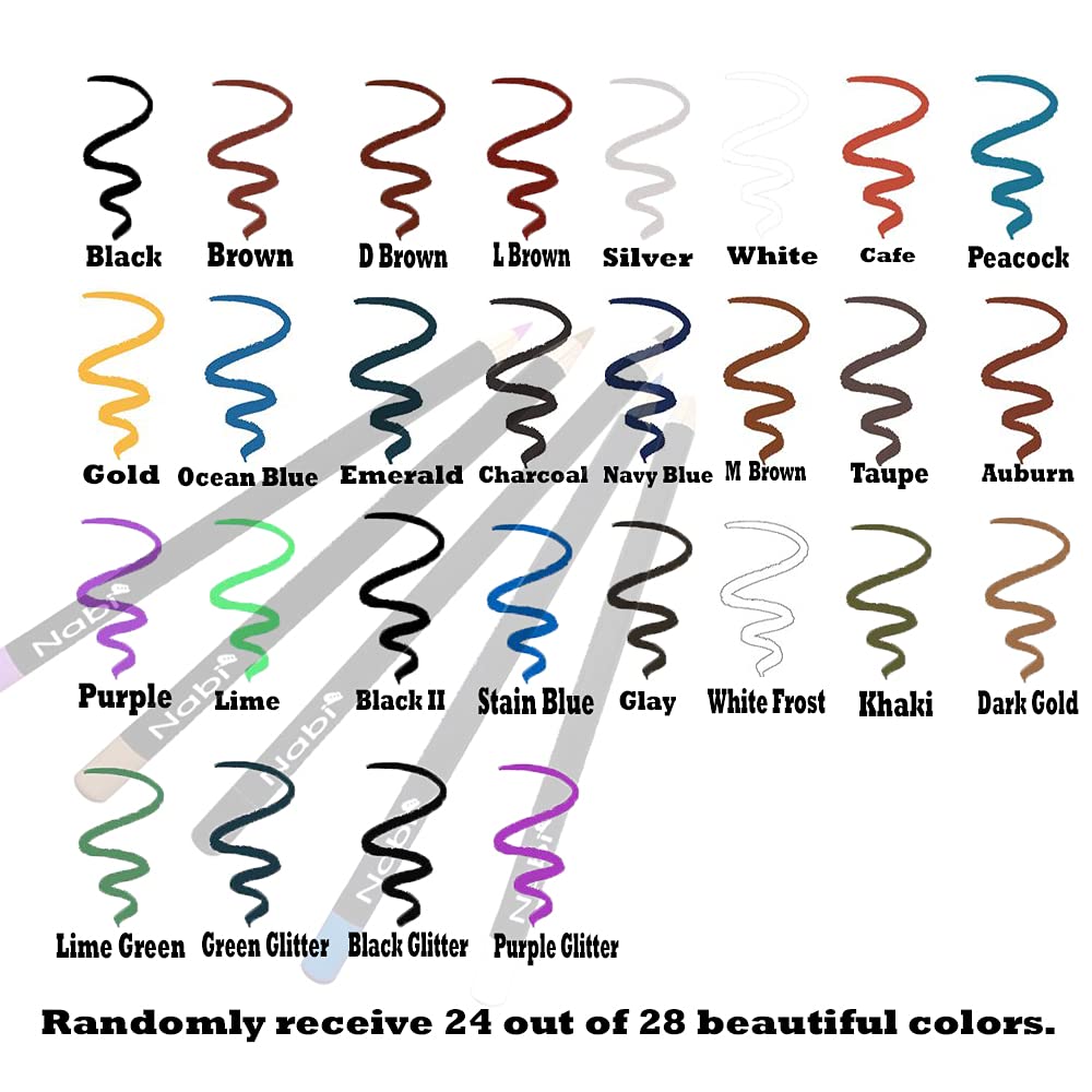 24 pcs Nabi Eyeliner and Eyebrow pencils Beauty & Personal Care Nabi
