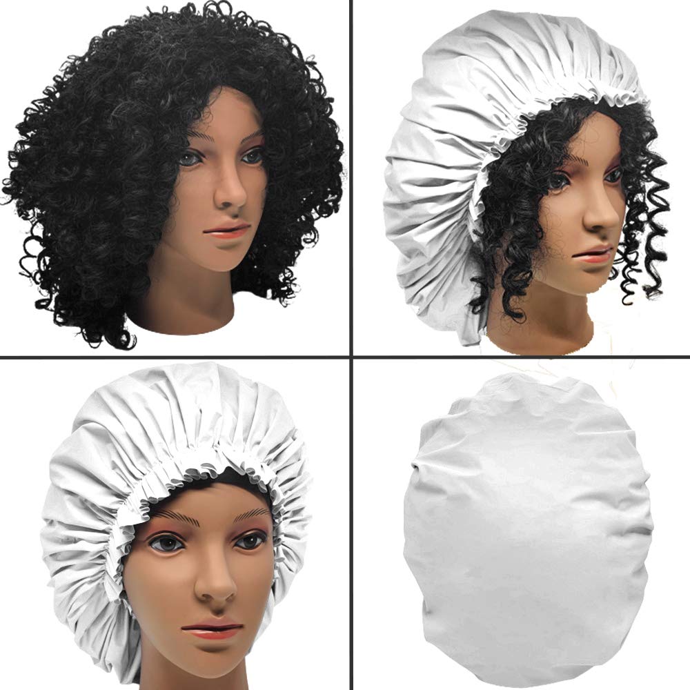 ELEBOX Premium Collection Super Jumbo Shower Cap White Beauty & Personal Care ELEBOX