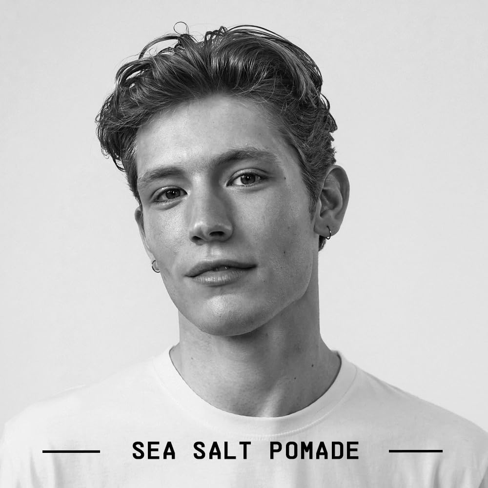 Fatboy Sea Salt Hair Pomade with Coconut Oil & Shea Butter, Lightweight Hold for Texture, Styling & Shine, Tousled Beach Waves Finish, Hair Care Beauty & Personal Care Fatboy Hair