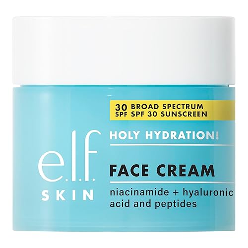e.l.f. SKIN Holy Hydration! Face Cream - Broad Spectrum SPF 30 Sunscreen, Moisturizes & Softens Skin, Quick-Absorbing & Ultra-Hydrating, 1.7 Oz (50g) Beauty & Personal Care e.l.f.