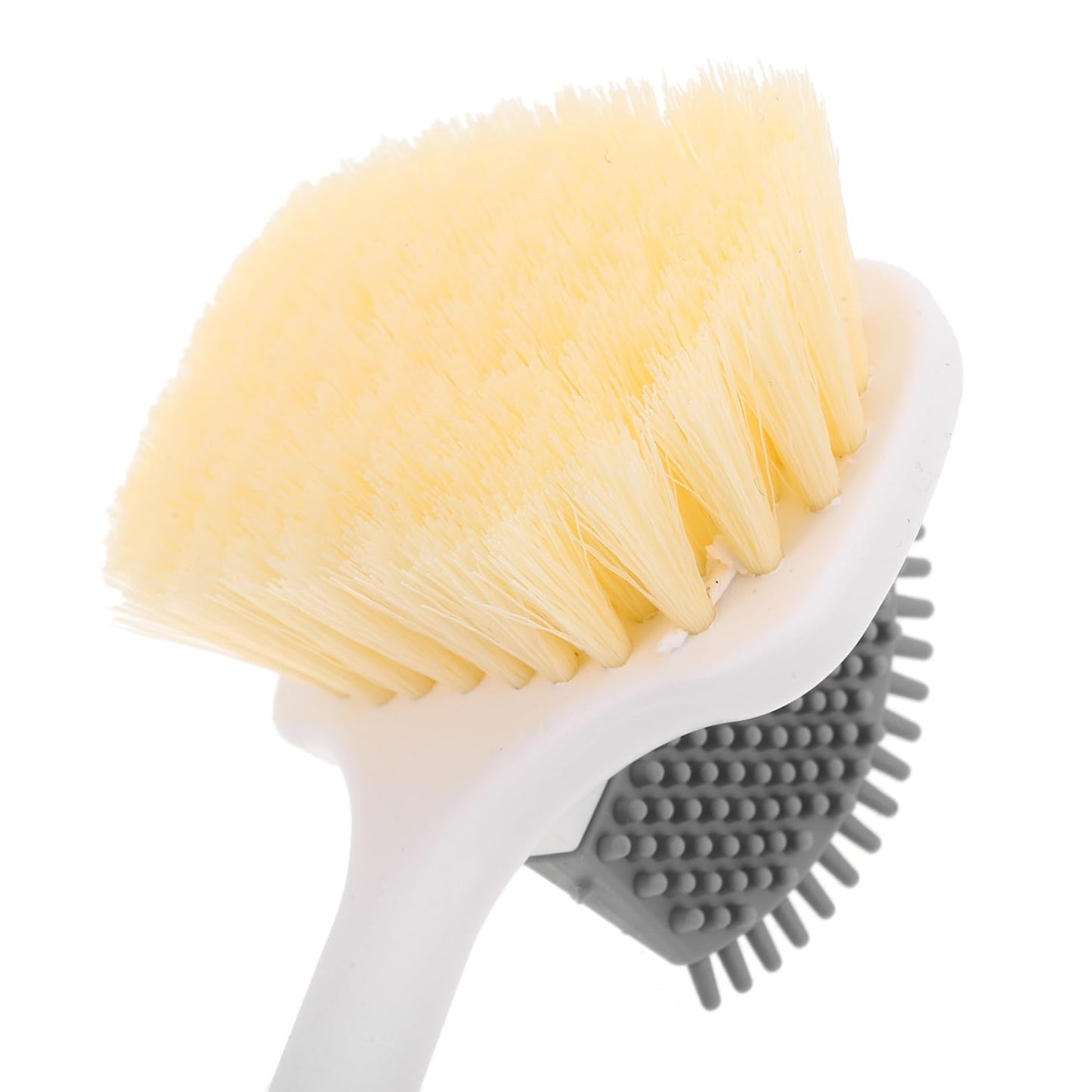 COHEALI Long Handle Foot Scrub Brush Double-Sided Soft Bristle Shower Scrubber for Exfoliation and Foot Massage, Bath Cleaning Brush for Seniors Beauty and Personal Care COHEALI