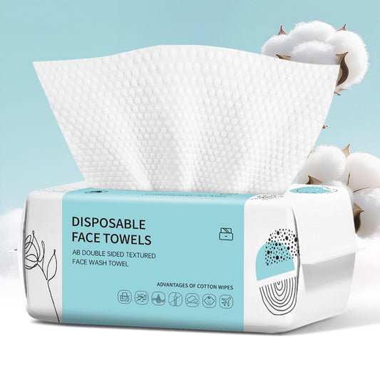Face Towels, Disposable Face Towel 100 Count, Makeup Remover Dry Wipes, Soft Cotton Dry Wipes Facial Cloths Towelettes for Washing and Drying, Facial Beauty and Personal Care VETYUND Default Title