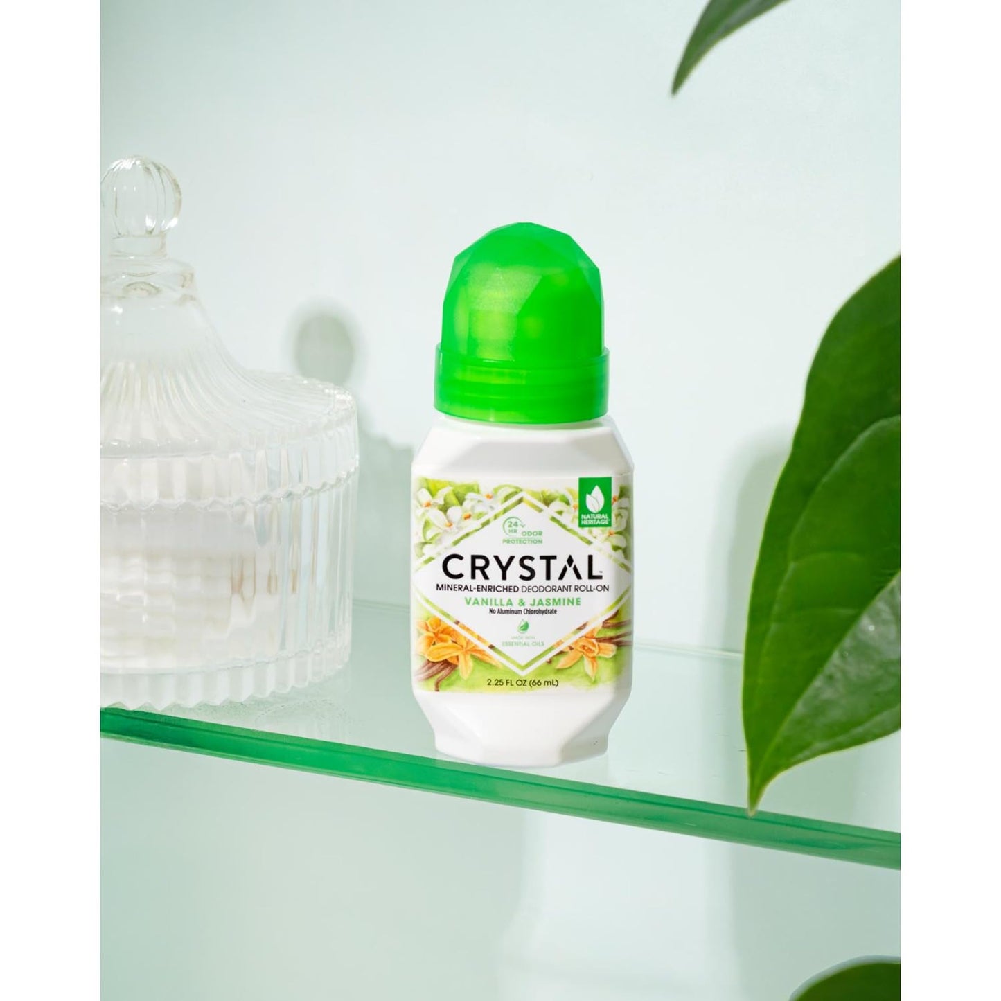 Crystal Mineral Deodorant Roll-On, Vanilla Jasmine, 2.25 fl oz Beauty and Personal Care Crystal Essence