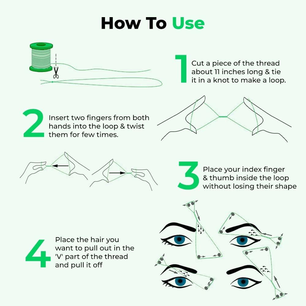 ORGANICA 2 Spool X 300M Organica Organic Cotton Eyebrow Threading Thread - India - Dermaplaning Epilator Tool for Upper Lip Chin Forehead Ibrow Hair Beauty and Personal Care UNIQUE KAFTANS