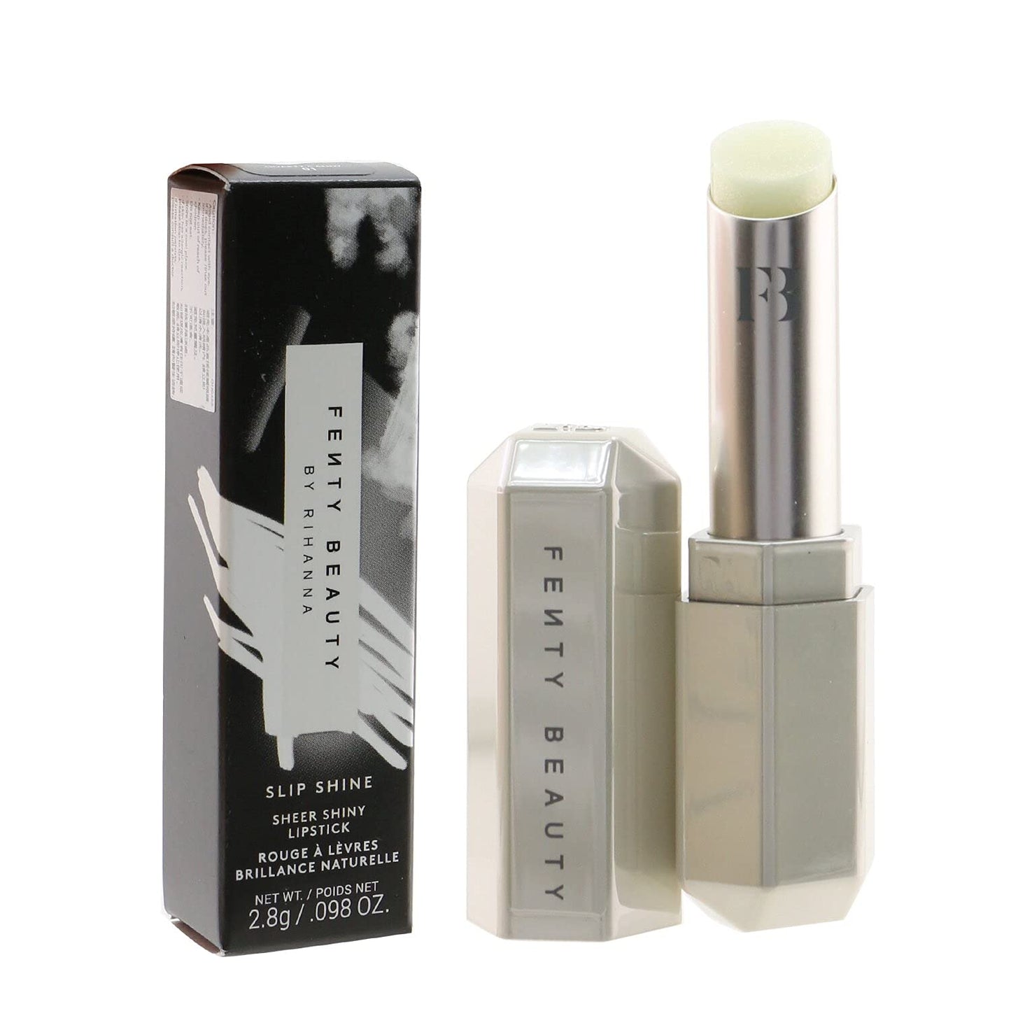 Fenty Beauty by Rihanna Slip Shine Sheer Shiny Lipstick 01 Quartz Candy Beauty & Personal Care FENTY BEAUTY