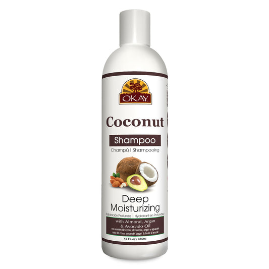 Okay Coconut Deep Moisturizing Shampoo Helps Replenish Moisture And Elasticity For Healthy Strong Hair Sulfate,Silicone,Paraben Free For All Hair Beauty & Personal Care OKAY