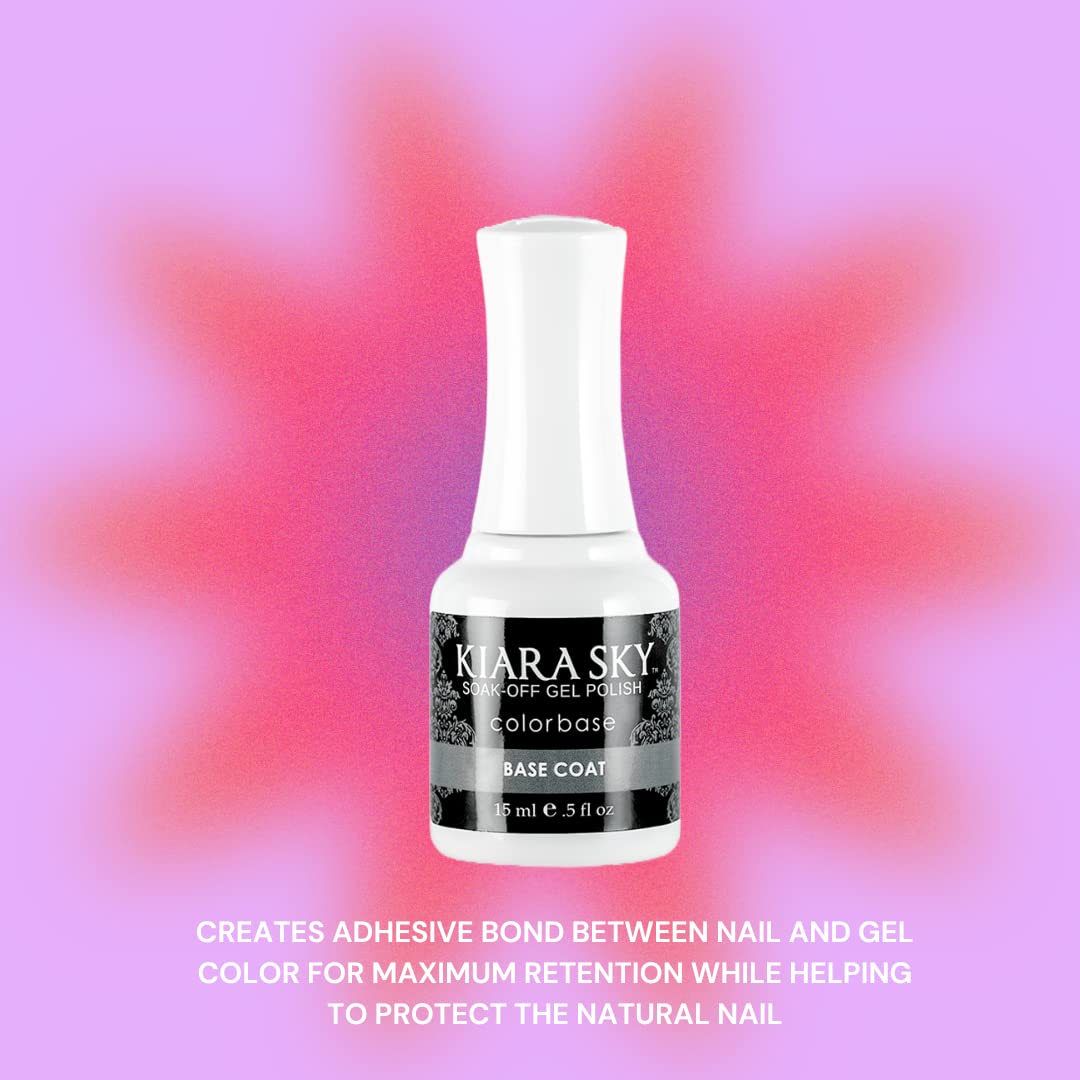 KIARA SKY Gel Polish Top Coat 0.5 fl oz + Base Coat 0.5 fl oz Duo | Soak Off Formula Beauty & Personal Care KIARA SKY