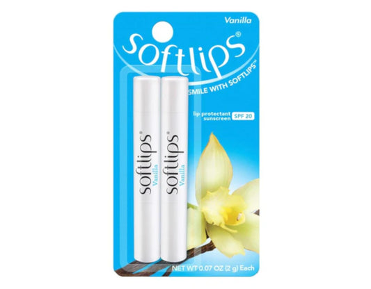 Softlips Lip Protectant/Sunscreen SPF 20, Vanilla (2 count) Beauty and Personal Care SoftLips