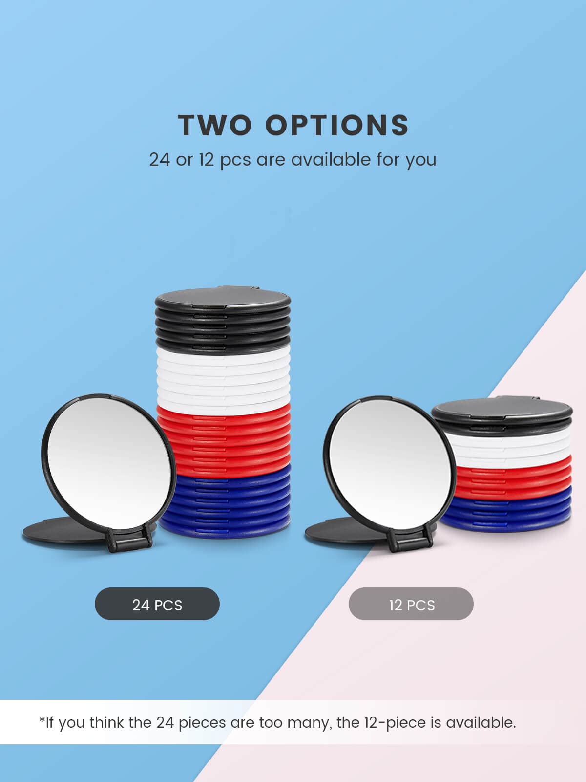 MOMIRA Compact Mirror Bulk, Round Makeup Mirror for Purse, Set of 24 (4-Color) Beauty & Personal Care MOMIRA