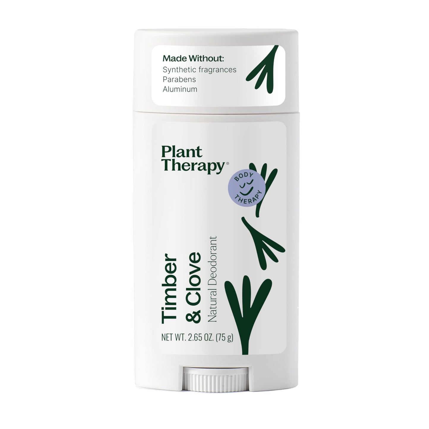 Plant Therapy Timber & Clove Natural Deodorant Aluminum Free 2.65 oz. Made with Natural Ingredients, Paraben Free, Neutralizes Odor, Absorbs Wetness Beauty and Personal Care Plant Therapy