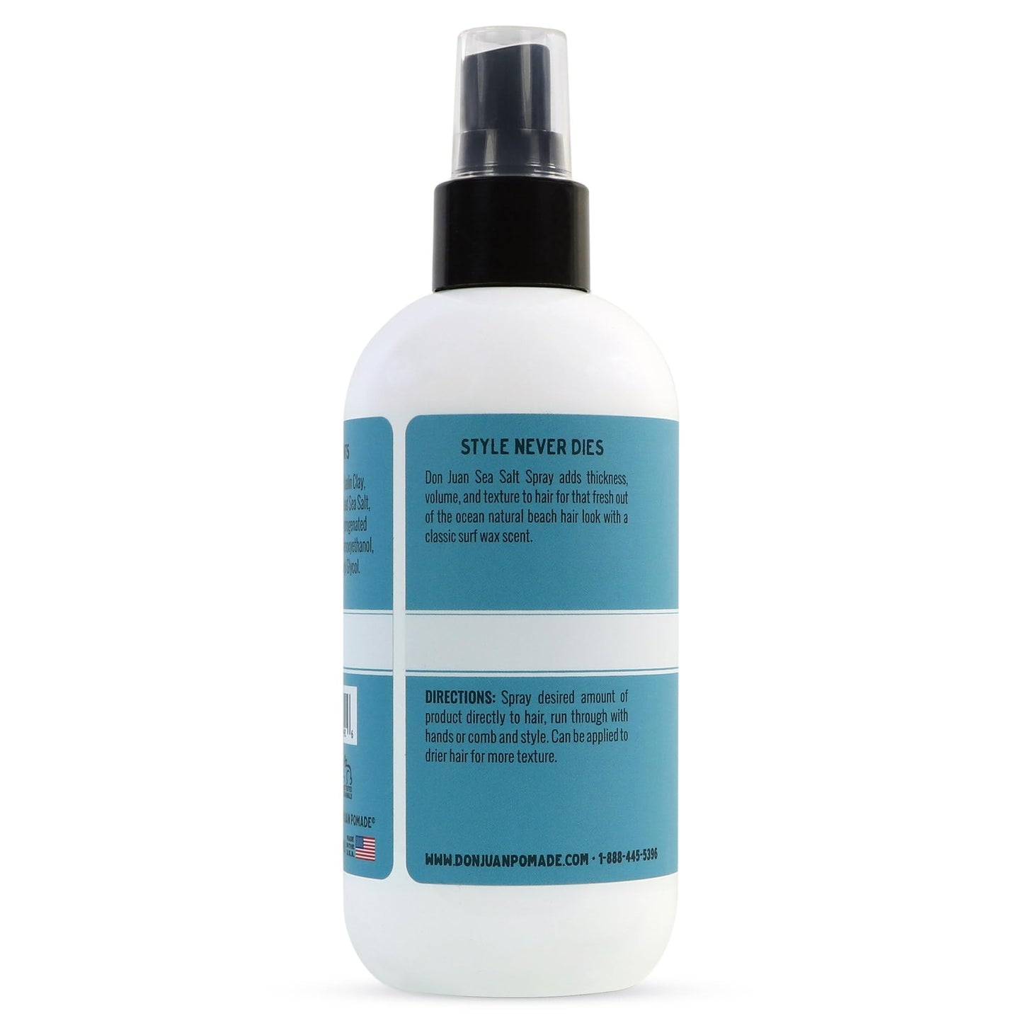Don Juan Sea Salt Hair Styling Spray | Light Hold | Adds Volume and Texture To Hair | Natural Ingredients | Surf Wax Scent, 8 fl oz Beauty & Personal Care Don Juan