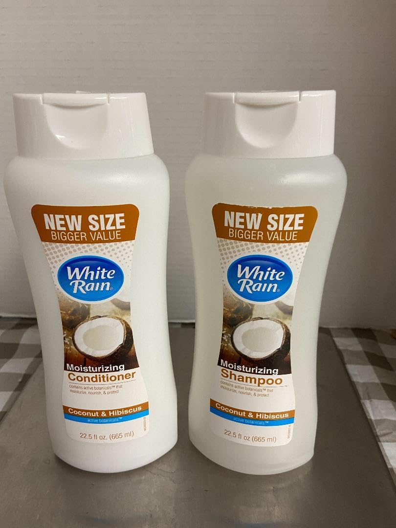 White Rain Shampoo + Conditioner Coconut & Hibiscus (22.5 Oz 1 EA Shampoo + 1 EA Conditioner) Beauty & Personal Care White Rain
