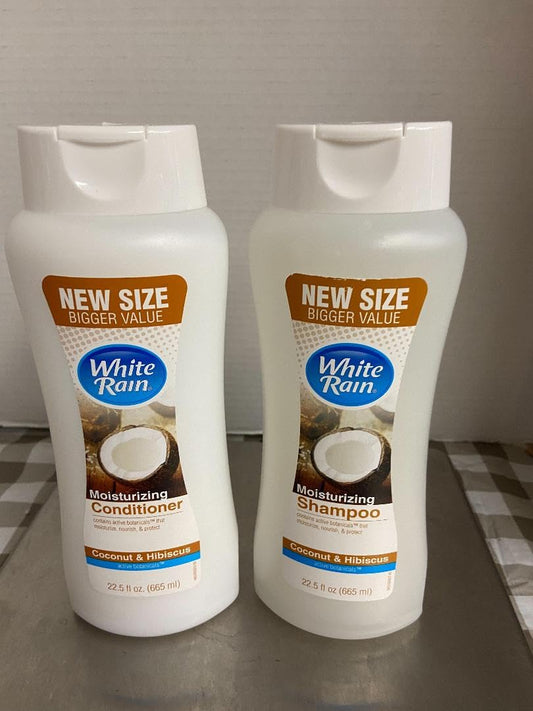 White Rain Shampoo + Conditioner Coconut & Hibiscus (22.5 Oz 1 EA Shampoo + 1 EA Conditioner) Beauty & Personal Care White Rain