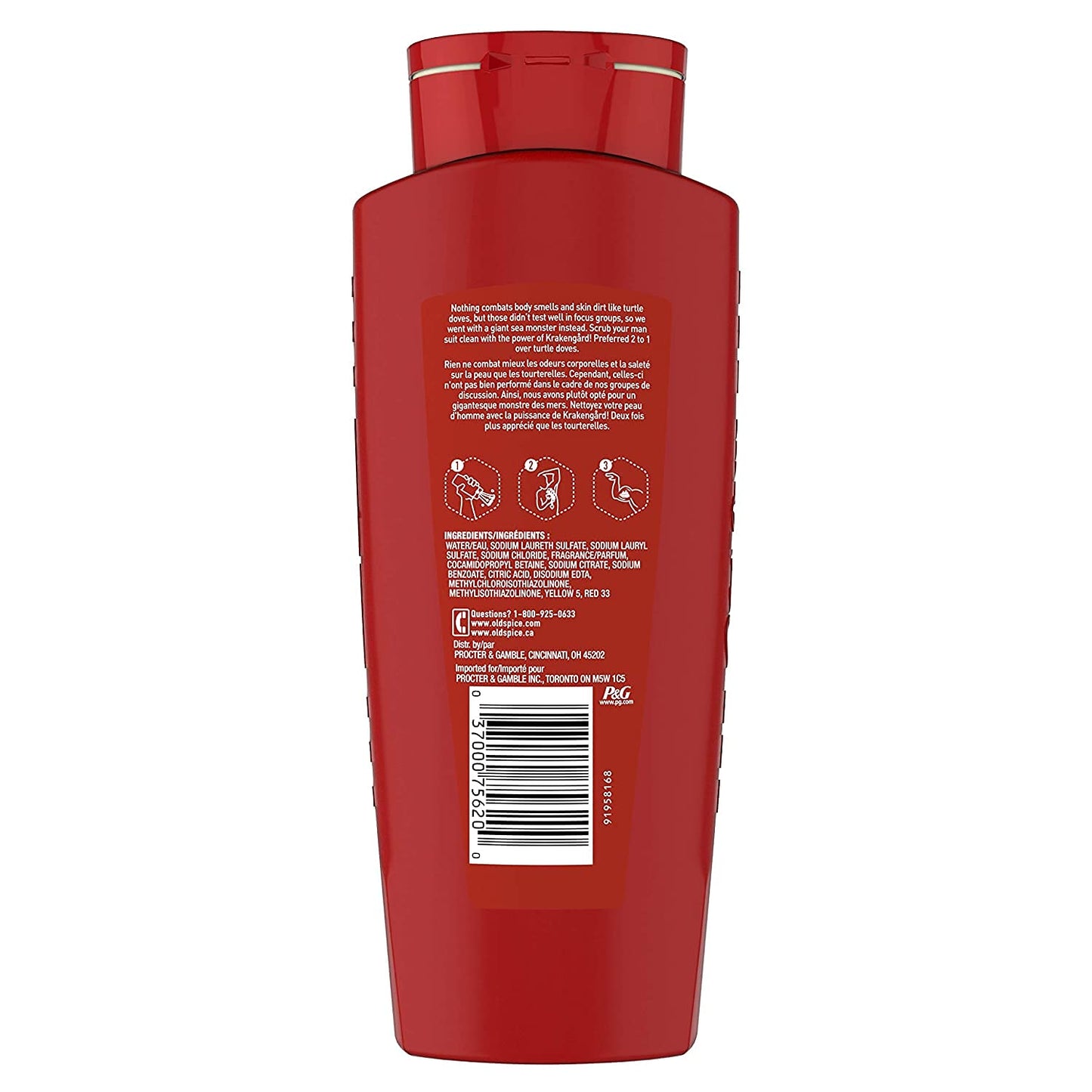 Old Spice Body Wash for Men Wild Collection Krakengard Scent Pack Of 4, citrus, 21 Fl Oz Beauty & Personal Care Old Spice