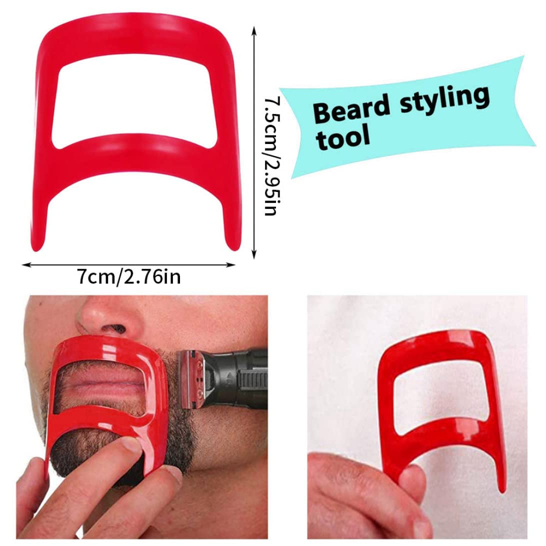 Beard Shaping Tool Kit Neckline Shaving Template Guide Set for Men Hair Styling Red Beauty and Personal Care Eioflia