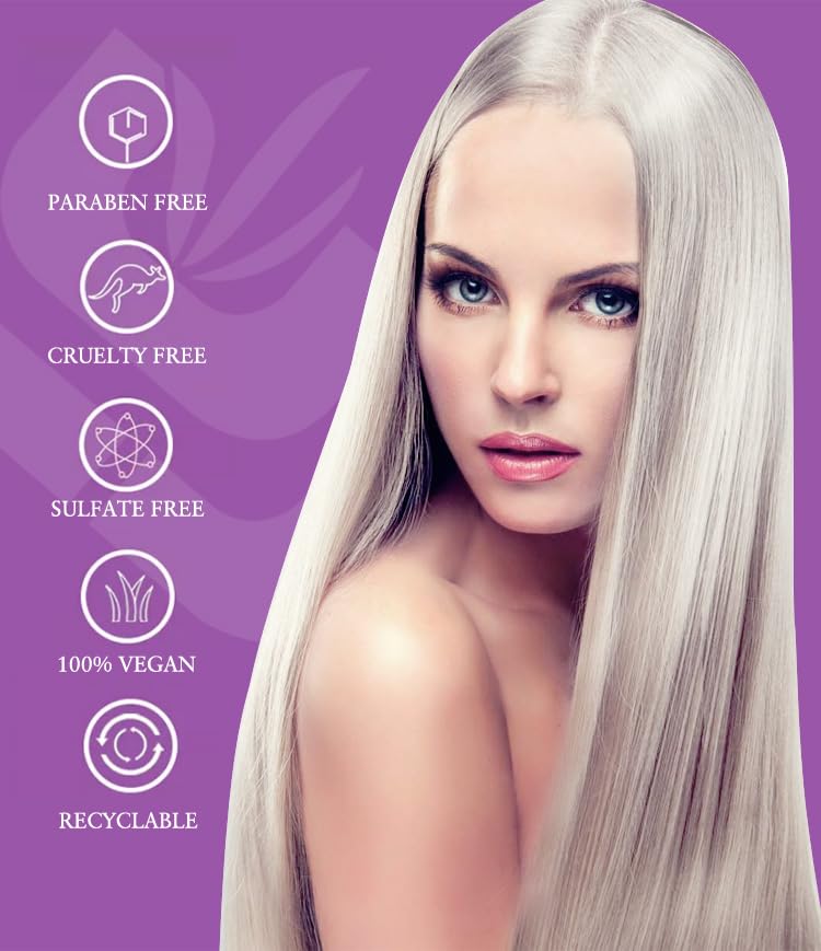 YOGI CARE Professional Toning Purple,Shampoo and Conditioner Set for Blonde Hair, Smooth Soft and Shine, 300ml Each Beauty & Personal Care YOGI CARE