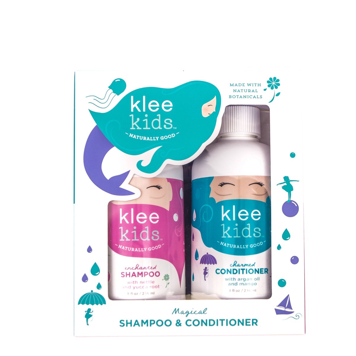 Luna Star Naturals Klee Kids Enchanted Shampoo and Charmed Conditional Duo Set Beauty & Personal Care Klee Naturals