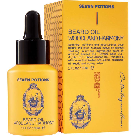 SEVEN POTIONS Natural Beard Oil for Men 1 FL OZ / 30ml - Sweet & Woody Beard Softener & Conditioner - Vegan Conditioning Oil That Helps Prevent Itch Beauty & Personal Care SEVEN POTIONS