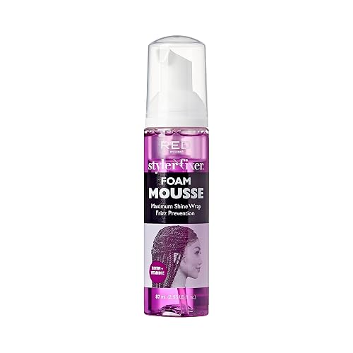 Red by Kiss Foaming Mini Travel Size Mousse, Maximum Shine Wrap Mousse, Reduce & Prevent Frizz, Define Curls, Hold Styles, Nourishes Dry & Crips Hair Beauty & Personal Care Red by Kiss