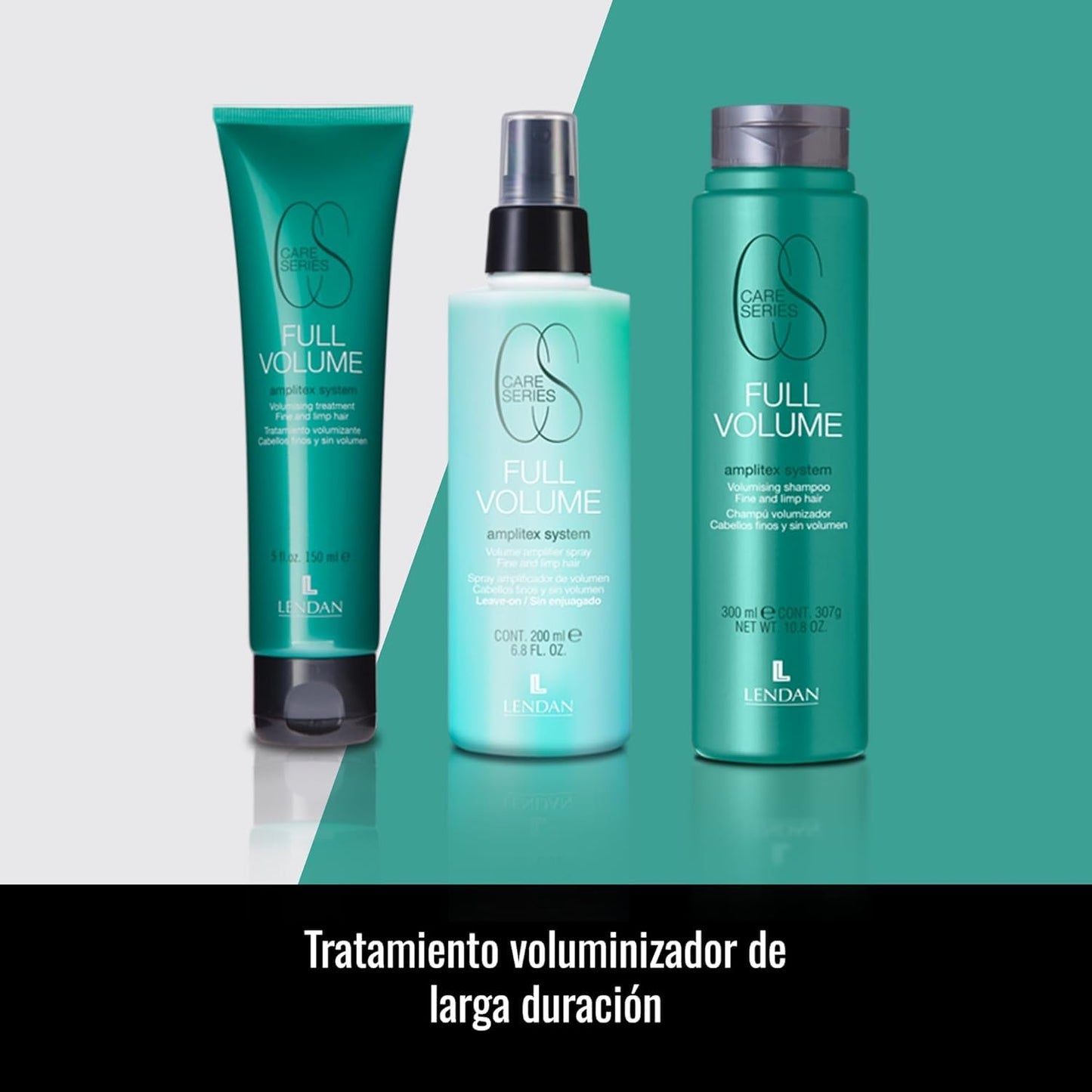 Lendan Full Volume Hair Care Kit for Fine Hair, Volumizing Shampoo 300ml, Treatment Cream 150ml, Volume Spray 200ml, Amplifex System, 3 Piece Set Beauty & Personal Care Lendan