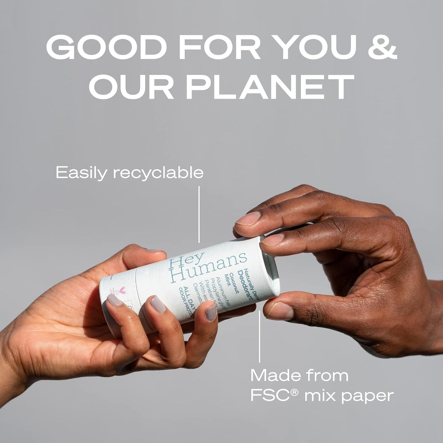 Hey Humans Deodorant, Aluminum Free Deodorant for Women and Men, Contains Naturally Derived Ingredients, All Day Odor Control, Refreshing Deodorant Beauty and Personal Care HEY HUMANS