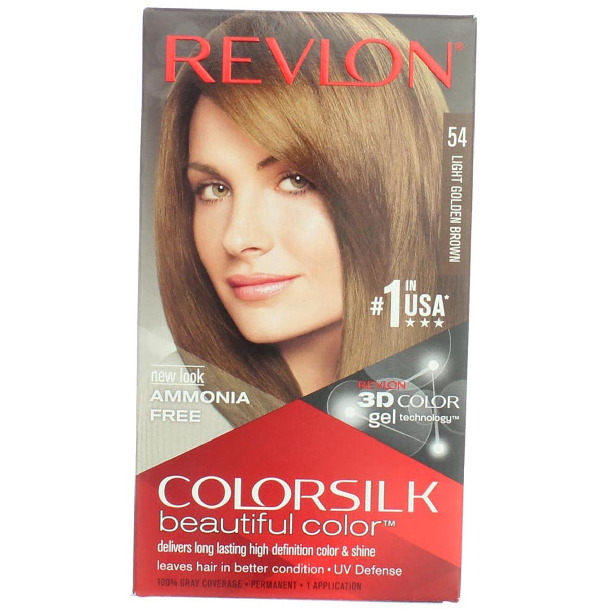 Revlon ColorSilk Hair Color 54 Light Golden Brown 1 Each (Pack of 4) Beauty & Personal Care REVLON