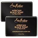 Shea Moisture African Black Soap with Shea Butter, Skin Care, Acne Prone Skin, African Black Soap Face Wash, Soap, Authentic African Black Soap Bar Beauty & Personal Care Shea Moisture