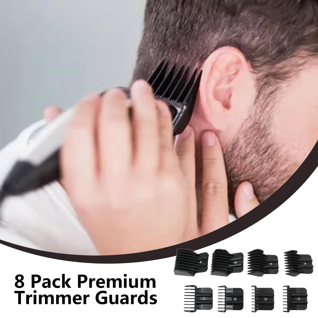 LO MERECES 8Pcs Trimmer Guards for BabylisPRO Barberology FX787 & FX726 Trimmer, Replacement Guards with Metal Spring Clip - From 1/32-5/4 inch Snap Beauty and Personal Care LO MERECES