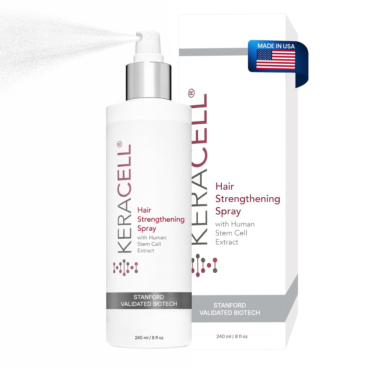 Keracell Hair Strengthening Spray Enriched with MHCsc Stem Cell Media, Pro Vitamin B5, Minerals, and Amino Acids, Conditioning and Moisturizing Beauty & Personal Care Keracell