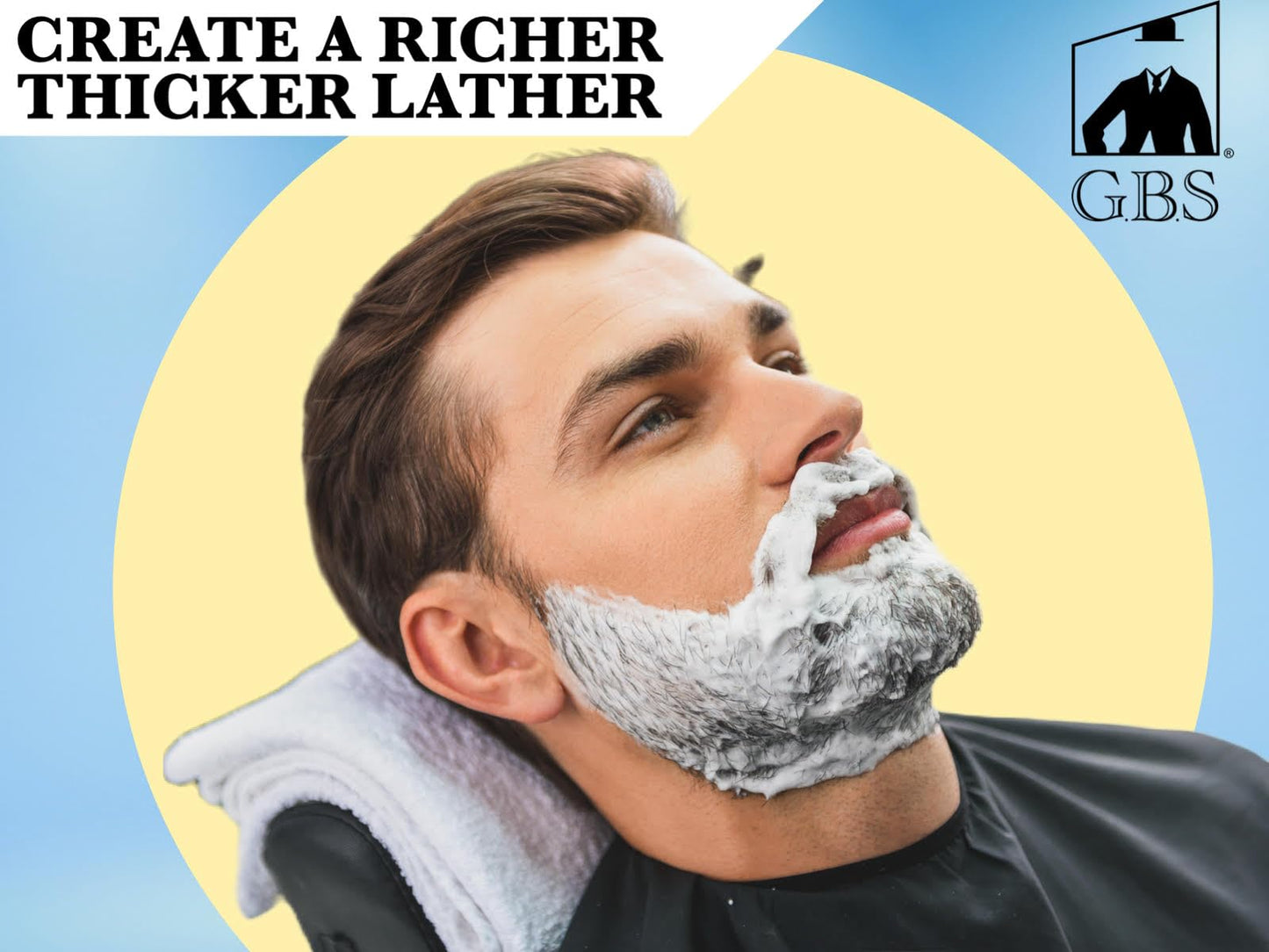 G.B.S Men's Shaving Brush 100% Synthetic Hair Beard Brush Wooden Handle Shaving Brush, Synthetic Bristles - Compliments Any Shaving Razor Fort Wet Beauty and Personal Care G.B.S