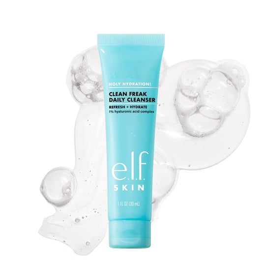 e.l.f. SKIN Holy Hydration! Clean Freak Daily Cleanser Mini, Gentle Hydrating Face Cleanser, Made With Hyaluronic Acid, Vegan & Cruelty-Free, 1 fl oz Beauty and Personal Care e.l.f. Default Title