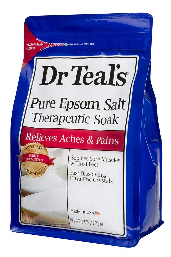 Dr. Teal's Therapeutic Soak Gift Set (3 Pack, 6lbs Ea.) - Unscented Soaking Solution Blended with Pure Epsom Salt - Ease Aches & Pains, Speed-Up Beauty and Personal Care Dr Teal's